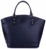 Kožené kabelka shopper bag Genuine Leather tmavo modrá 11A